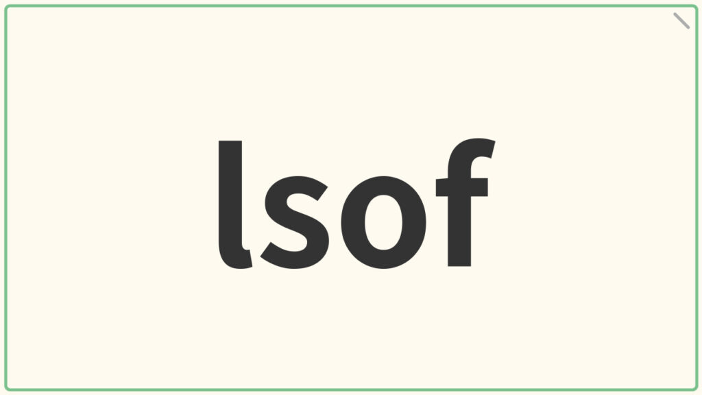 lsof – 開いているファイルのリストを表示 | Linuxコマンド.NET